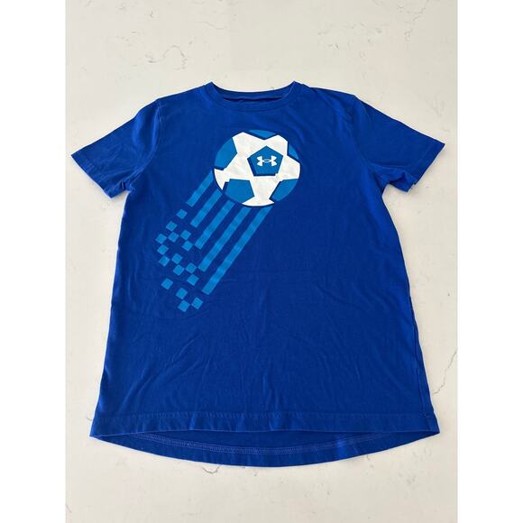 Under Armour Other - Under Armour Blue Soccer Graphic T Shirt Size Medium (10/12)